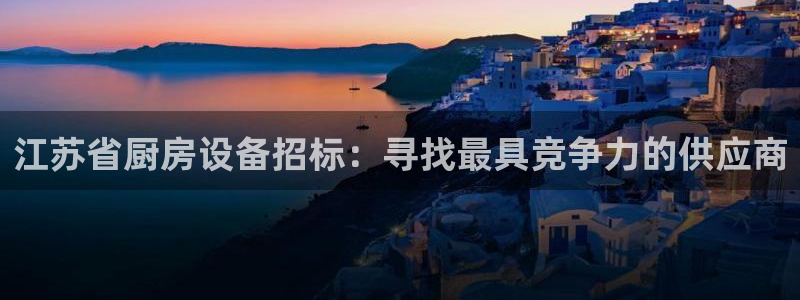 尊龙一人生就是搏：江苏省厨房设备招标：寻找最具竞争力的供应商